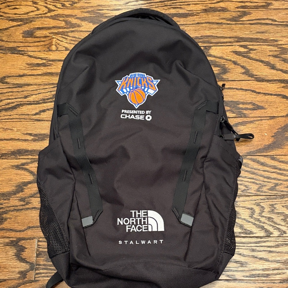 The North Face Black Stalwart Backpack w/ Knicks Logo